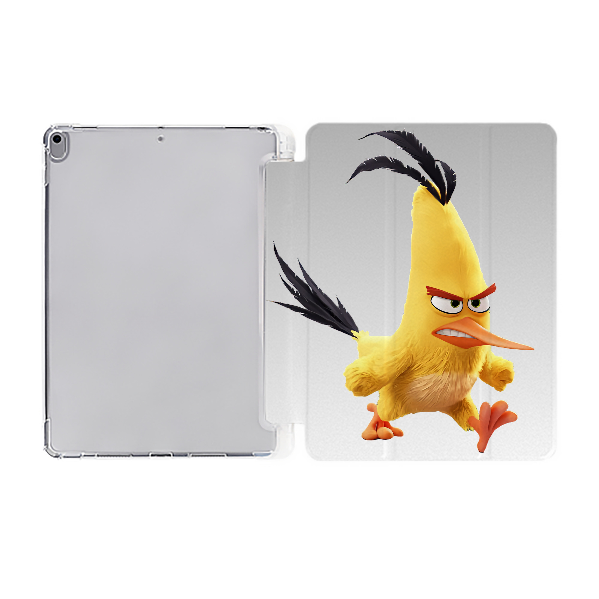 （画像用） Angry Birds アングリーバード IPad ケース ペン収納付き 三つ折りスタンド PUレザー×シリコン 対応機種9.5/10.5/10.9インチ